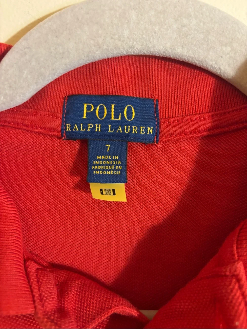Polo by Ralph Lauren Boy's Long-Sleeve Burnt Orange Polo Shirt Cotton Pique sz 7